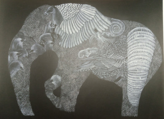Untitled, Painting by Mubarra Noor Ullah, Mixed Media on Wasli, 30 x 20 inches