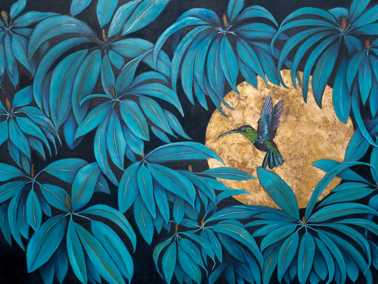 Valley of Wonderment I, Painting by Nazia Akram Zahidi, Mixed Media on Canvas, 48 x 36 inches