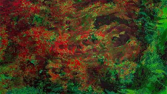 Wahdat-Ul- Wajude, Painting by hassan bashir, Acrylic on Canvas, 56 x 32 inches