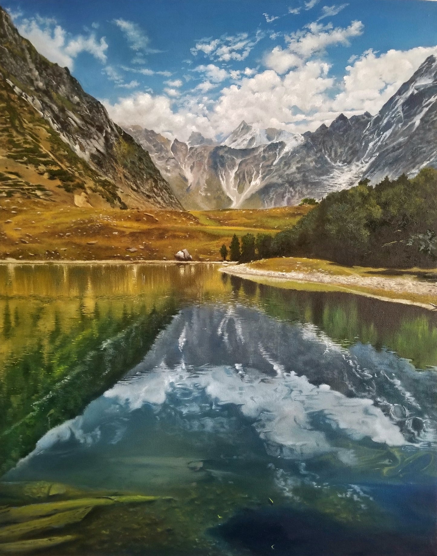 Kotwal Valley, Painting by Madeeha Rasheed, Oil on Canvas, 24 x 30 inches