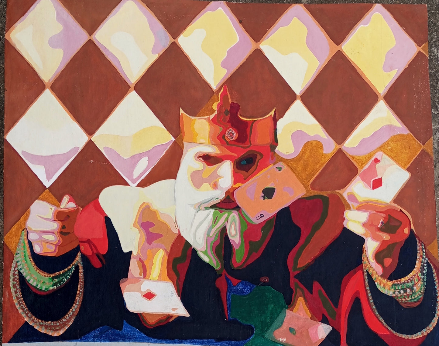 Crown of Decisions (Authority Earned Through Choices), Painting by Tabassum Azam, Oil on Canvas, 30 x 25 inches