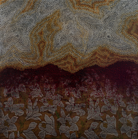 Tangle and Bloom, Painting by Mirza Zeeshan Hussain, Acrylic on Canvas, 54 x 54 inches