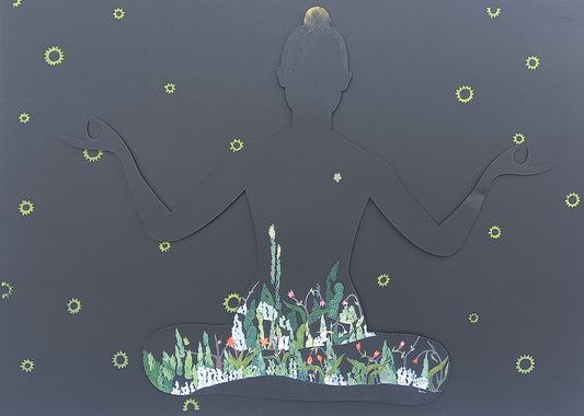 Untitled, Figurative Painting by Fariha Rashid, Gouache on Paper, Size 30 x 40 inches