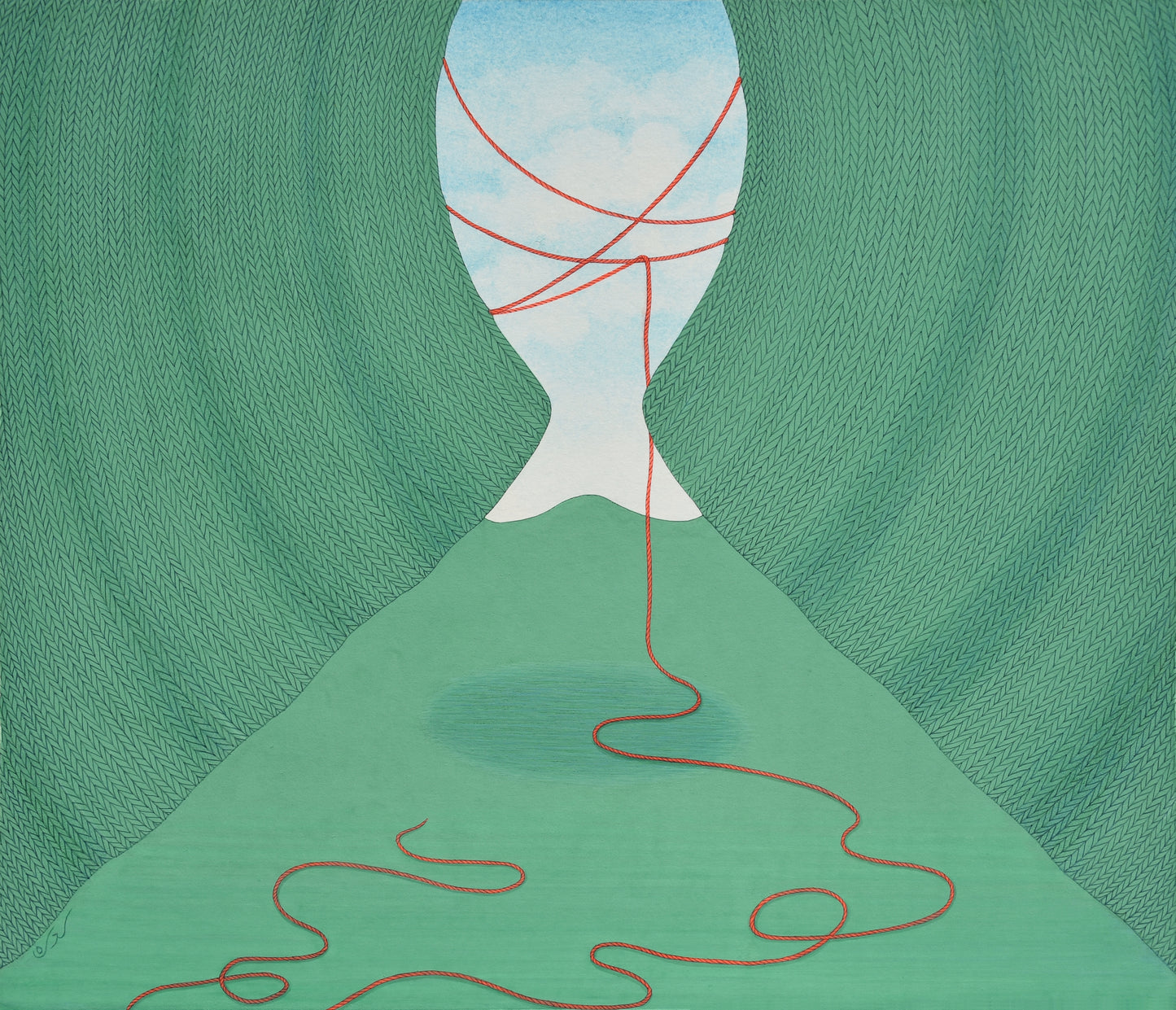 Surreal Manifestation-l, Painting by Sidra Liaqat, Gouache on Wasli, 10 x 8.5 inches