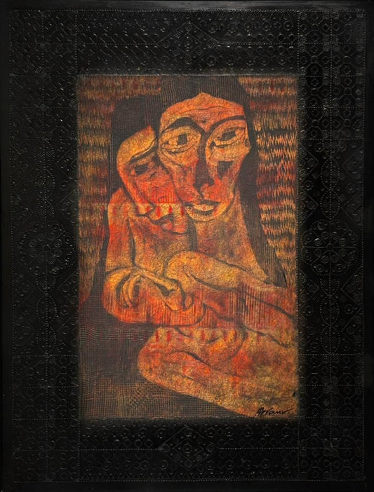 Abstract Artwork by Akram Dost, Acrylic on Canvas & Wood, 24 x 32.5 Inches