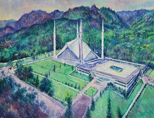 Untitled, Landscape Painting by Abid Khan, Oil on Canvas, 40 x 30 inches