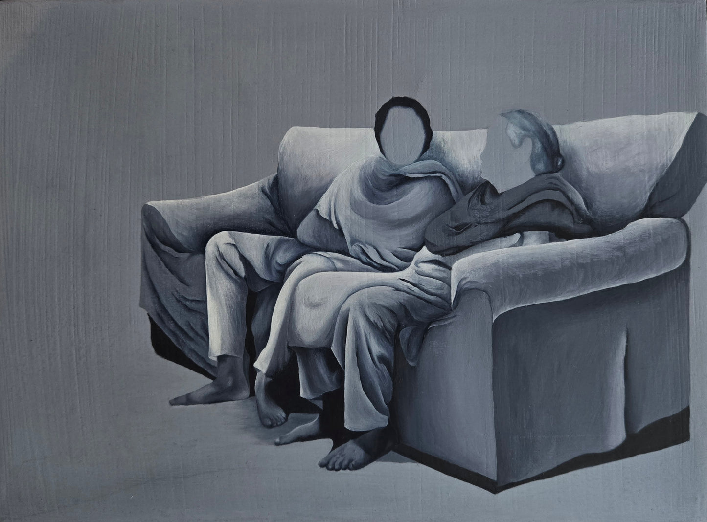 Untitled, Figurative Painting by Zukhruf Farooq, Oil on Canvas, 11.5 x 8.5 inches
