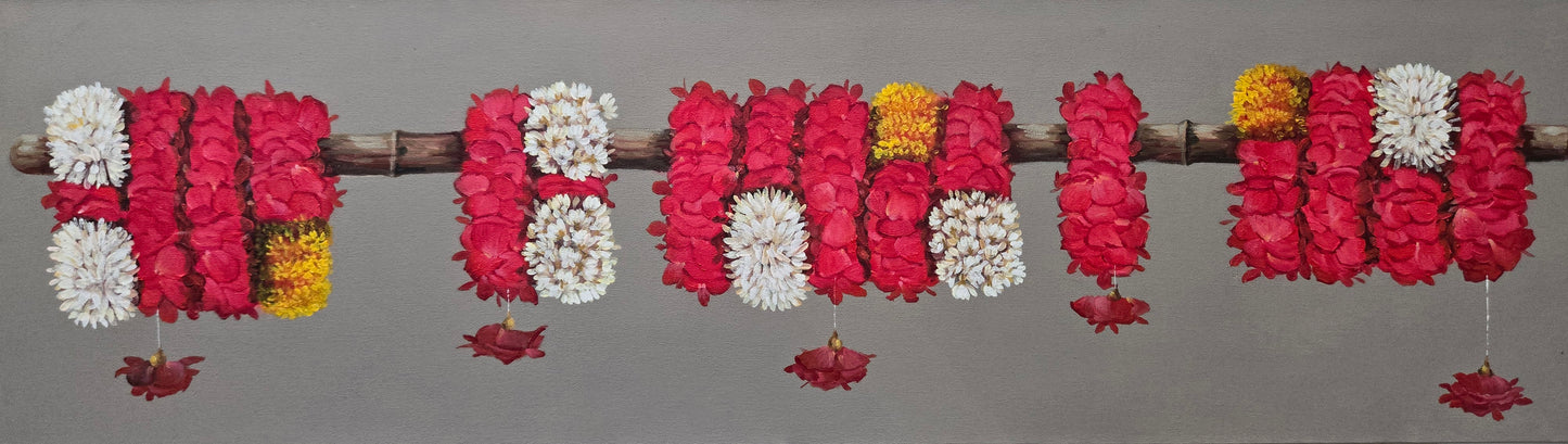 Untitled, Painting by Asif Hussain, Oil on Canvas, 12 x 43 inches