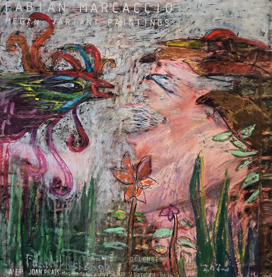 Untitled, Figurative Painting by Farrukh Shahab, Mixed Media on paper, 10 x 10.5 inches