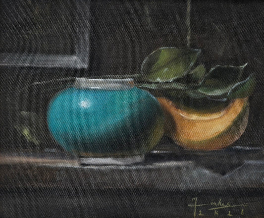 Untitled, Still life Painting by Minhas, Oil on Canvas, 12.5 x 10.5 inches