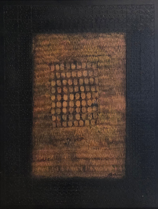 Abstract Painting by Akram Dost, Acrylic on Canvas & Wood, 24 x 32.5 Inches