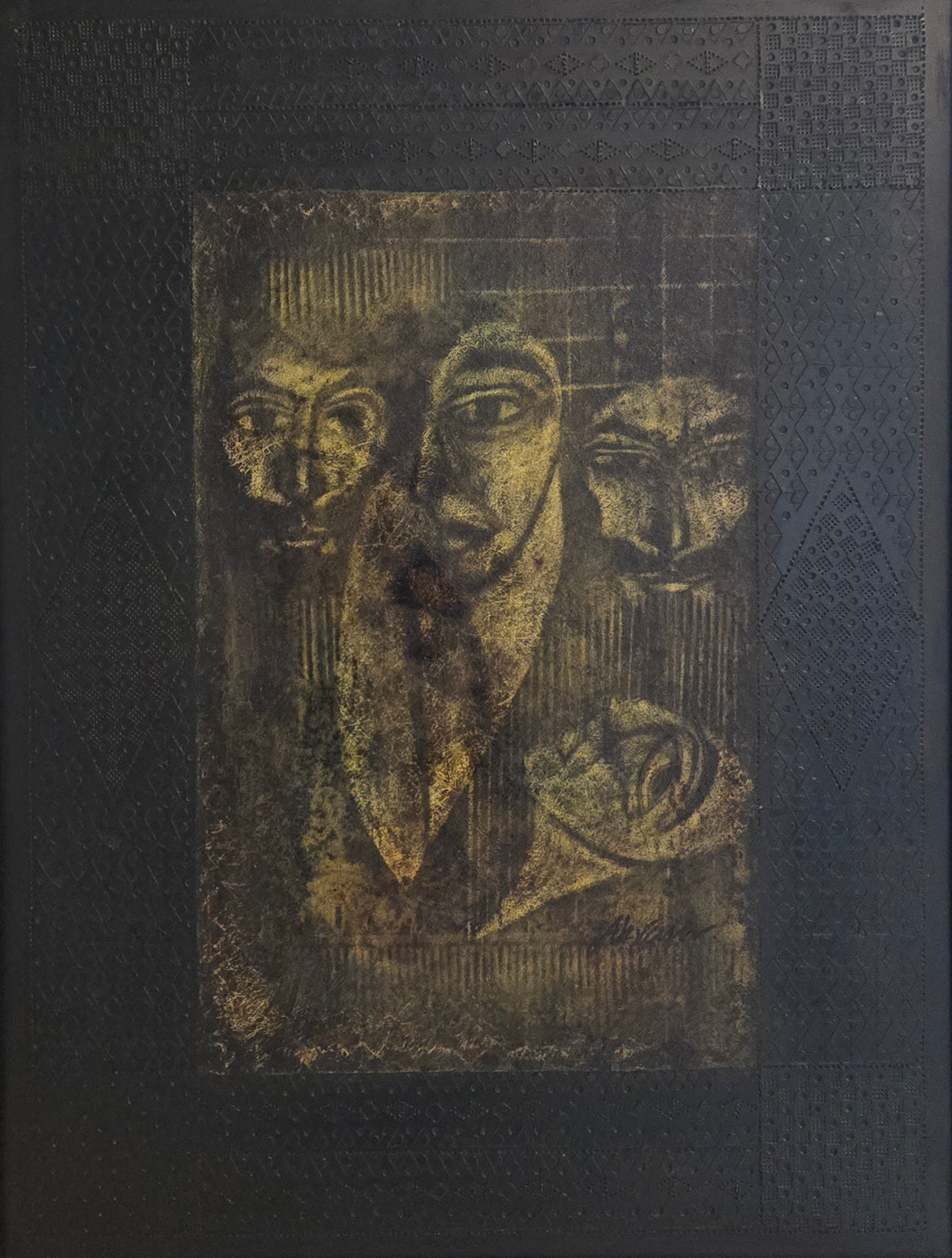 Portrait Painting by Akram Dost, Acrylic on Canvas & Wood, 24 x 32.5 Inches