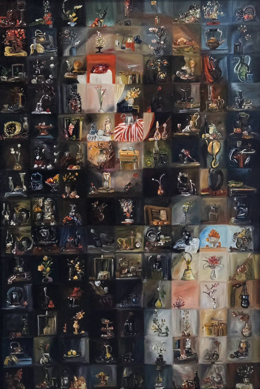 Still Life Painting by Aakash Rai Gahlot, Oil on Canvas, 24 x 36 Inches