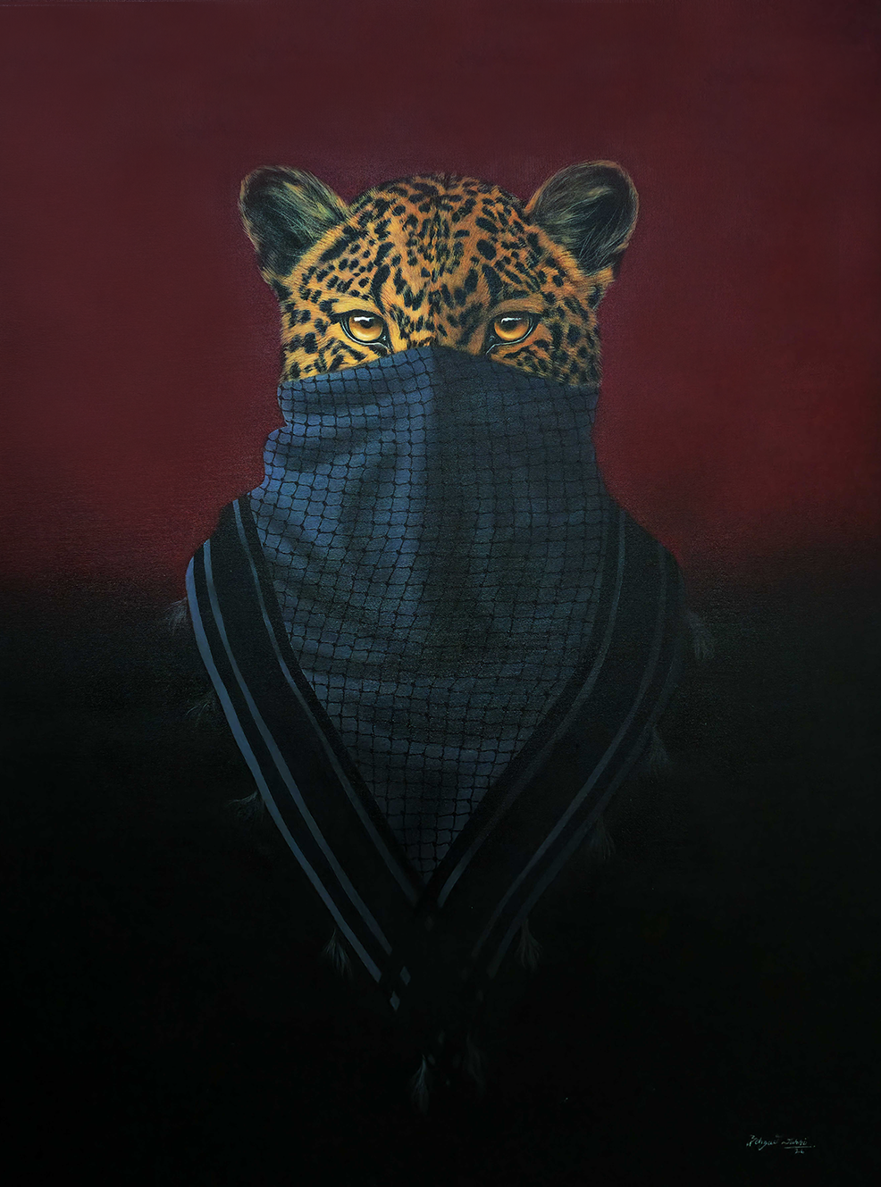 The Unseen Strength, Figurative Painting by Behzad Ahmed Warsi, Oil on Canvas, 30 x 40 inches