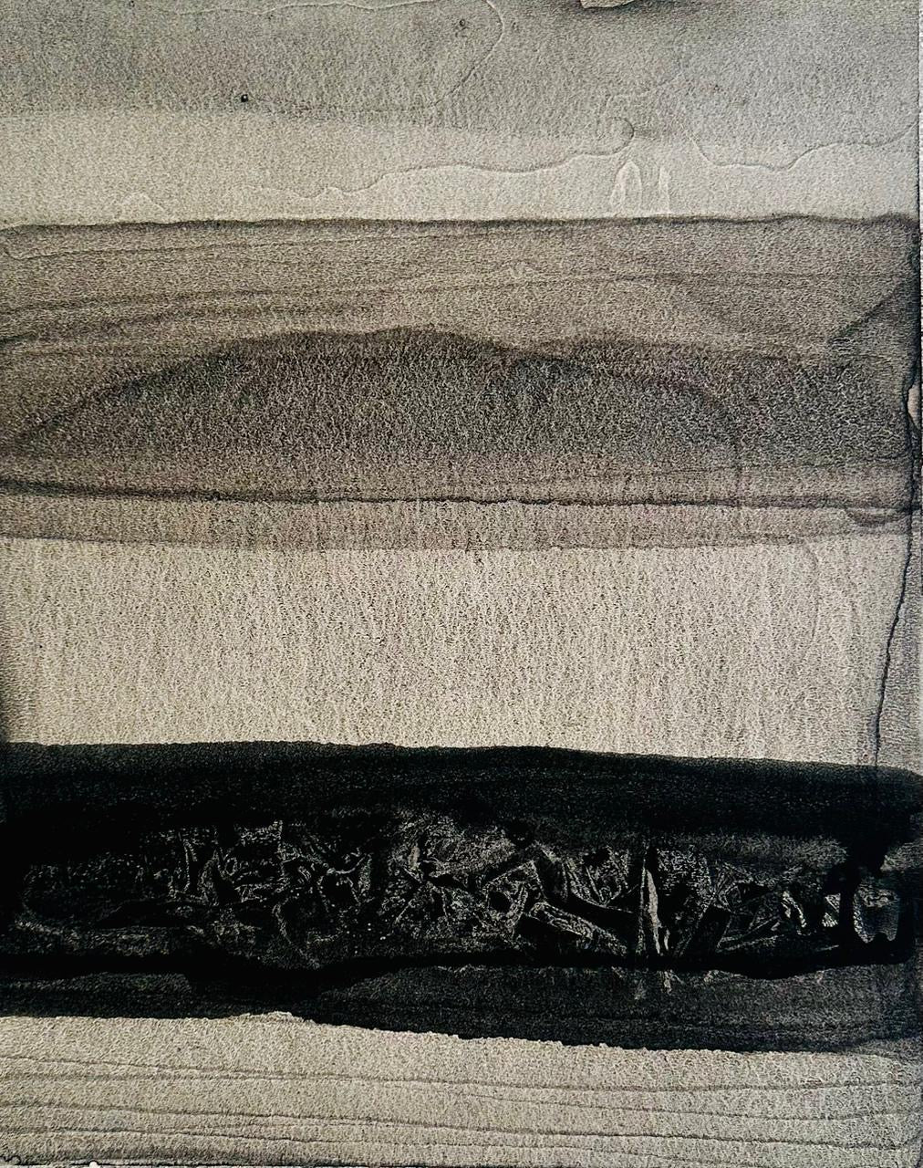 Untitled, Abstract Painting by Akram Dost, Watercolour on Paper, 18 x 22 inches