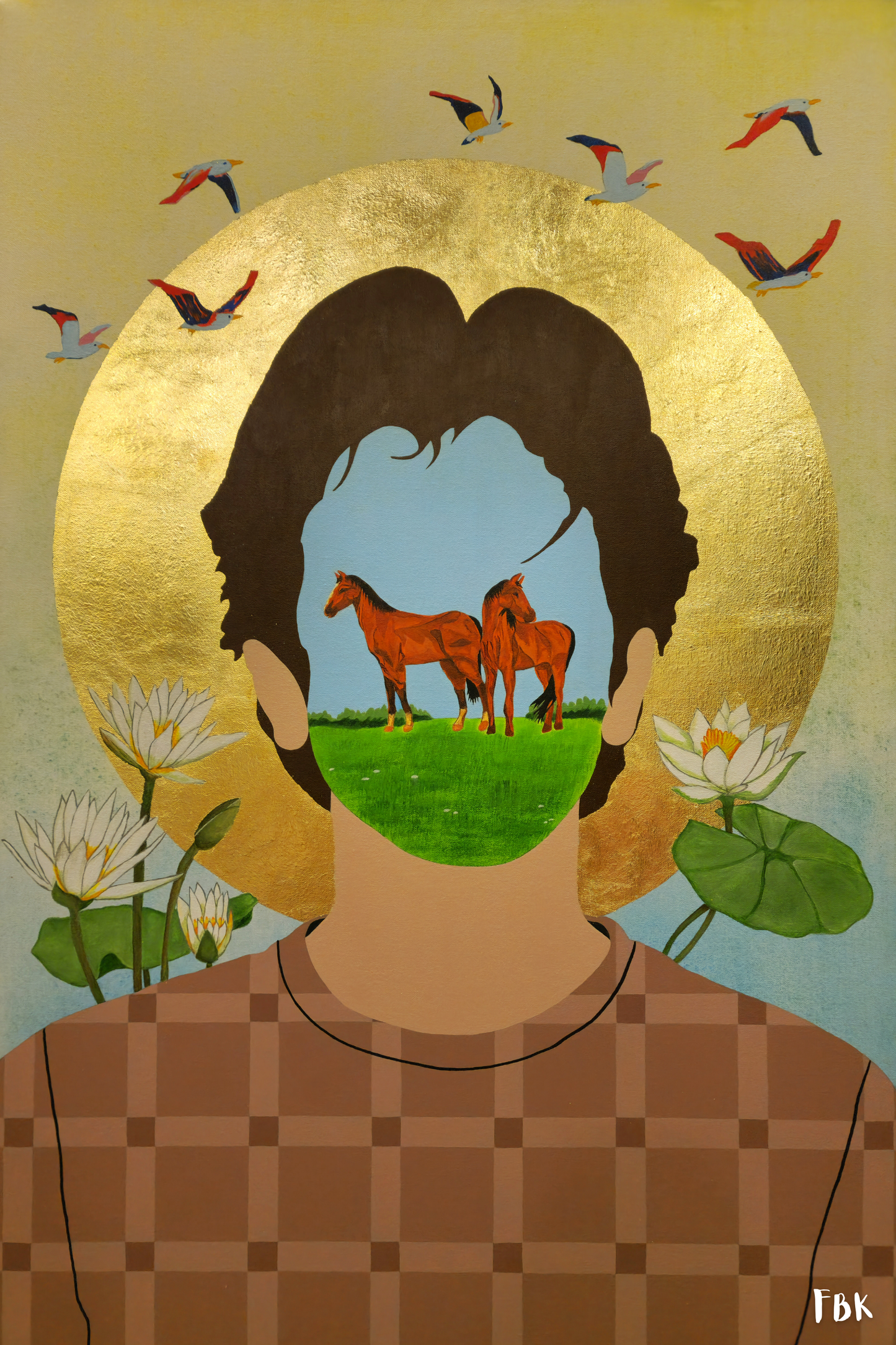 A Controlled Wildness, Abstract Painting by Fardeen Burhan Khan, Mixed Media on Canvas, 24 x 36 inches