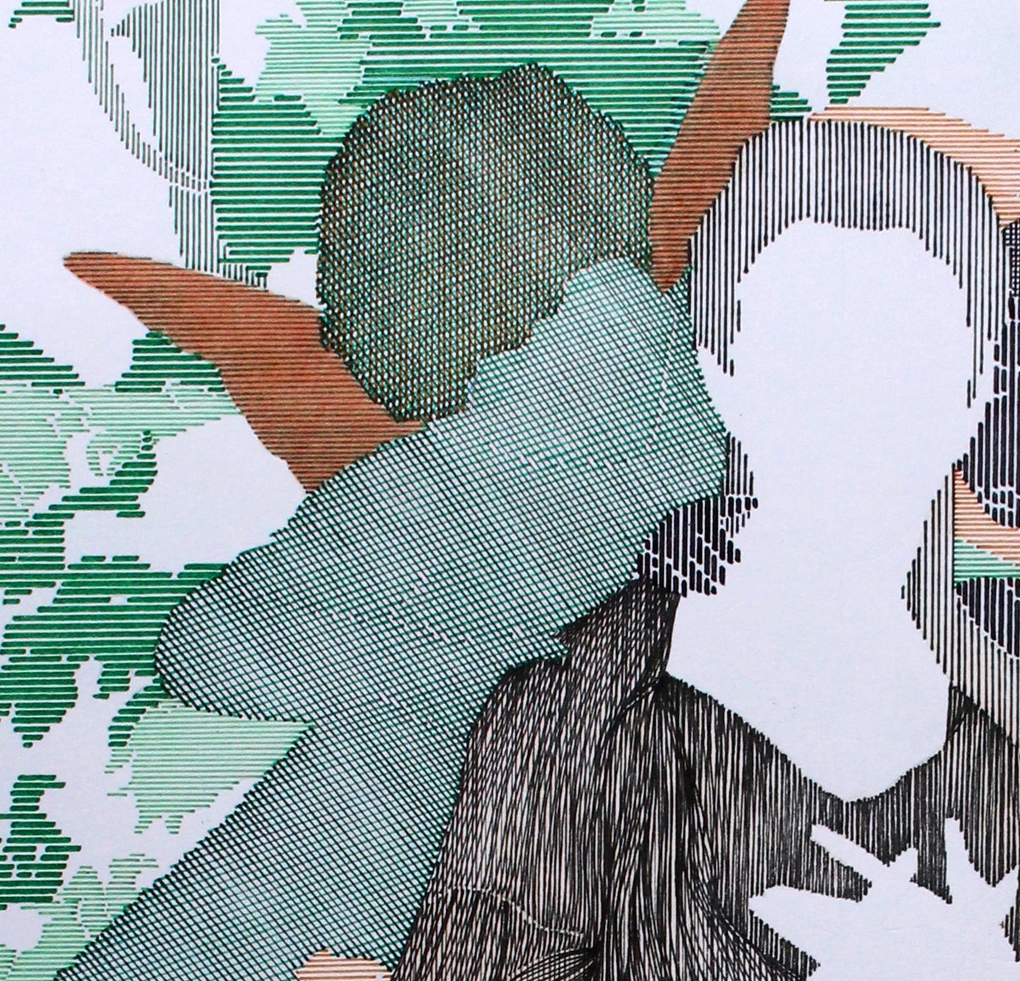 A Timeless Thread-III, Figurative Painting by Ramsha Rubbani, Gouache & Ink on Acid Free Paper, 16.5 x 23.5 Inches