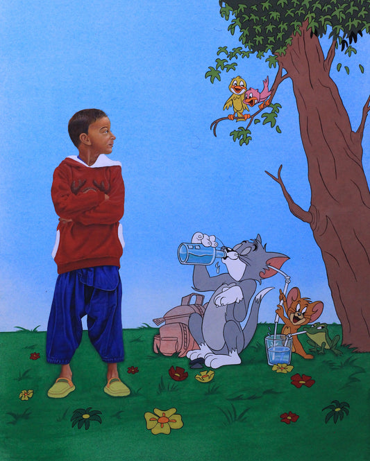 Untitled, Painting by Kabeer Atta Muhammad, Gouache on Wasli, 14 x 16 inches