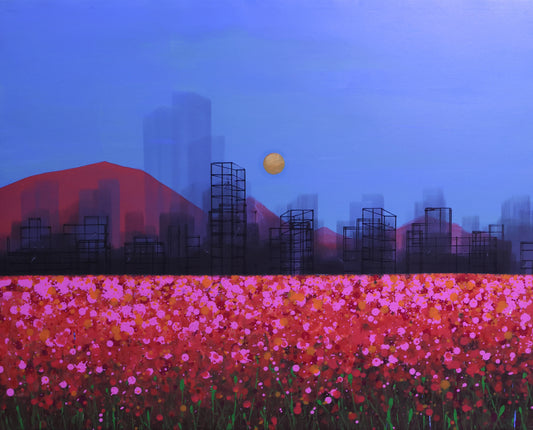 "The Last Green Breath - II", Landscape Painting by Safwan Bashir, Acrylic on Canvas, 30.5 x 38 inches