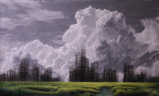 "The Last Green Breath - III", Landscape Painting by Safwan Bashir, Acrylic on Canvas, 53 x 32.5 inches
