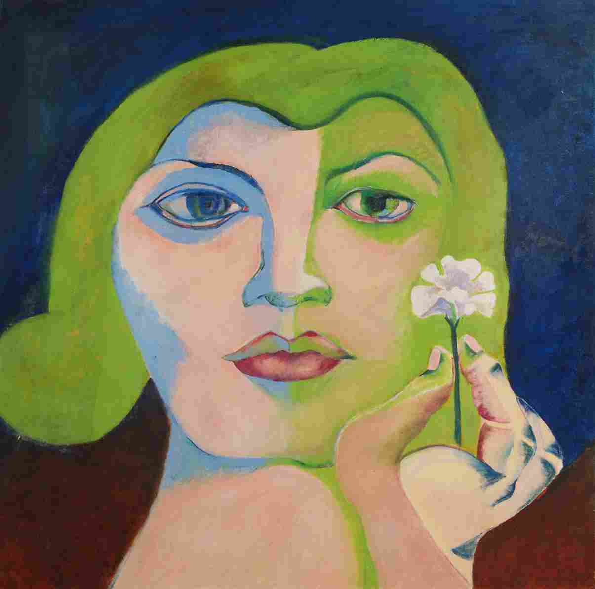 Untitled, Portrait Painting by Shammi Ahmed, Oil on Canvas, 24 x 24 inches (PRICE ON REQUEST)