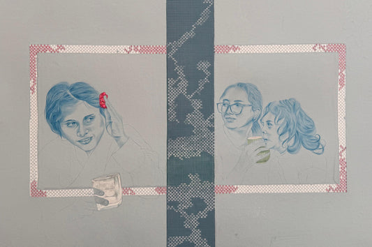 Desi Ghulab, Figurative Painting by Bakhtawar Naqvi, Gouache & Watercolour on Wasli, 26 x 16.5 inches