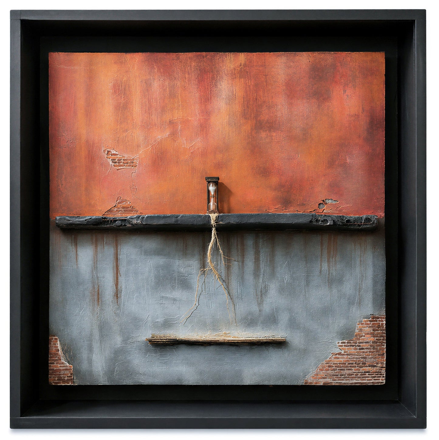 Drift, Artwork by Hassan Rana, Mixed Media Diorama, 26 x 26 inches