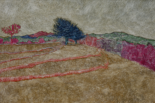 Far From Hills, Landscape Painting by Sayed Yawar Abbas, Oil on Canvas, 36 x 24 inches