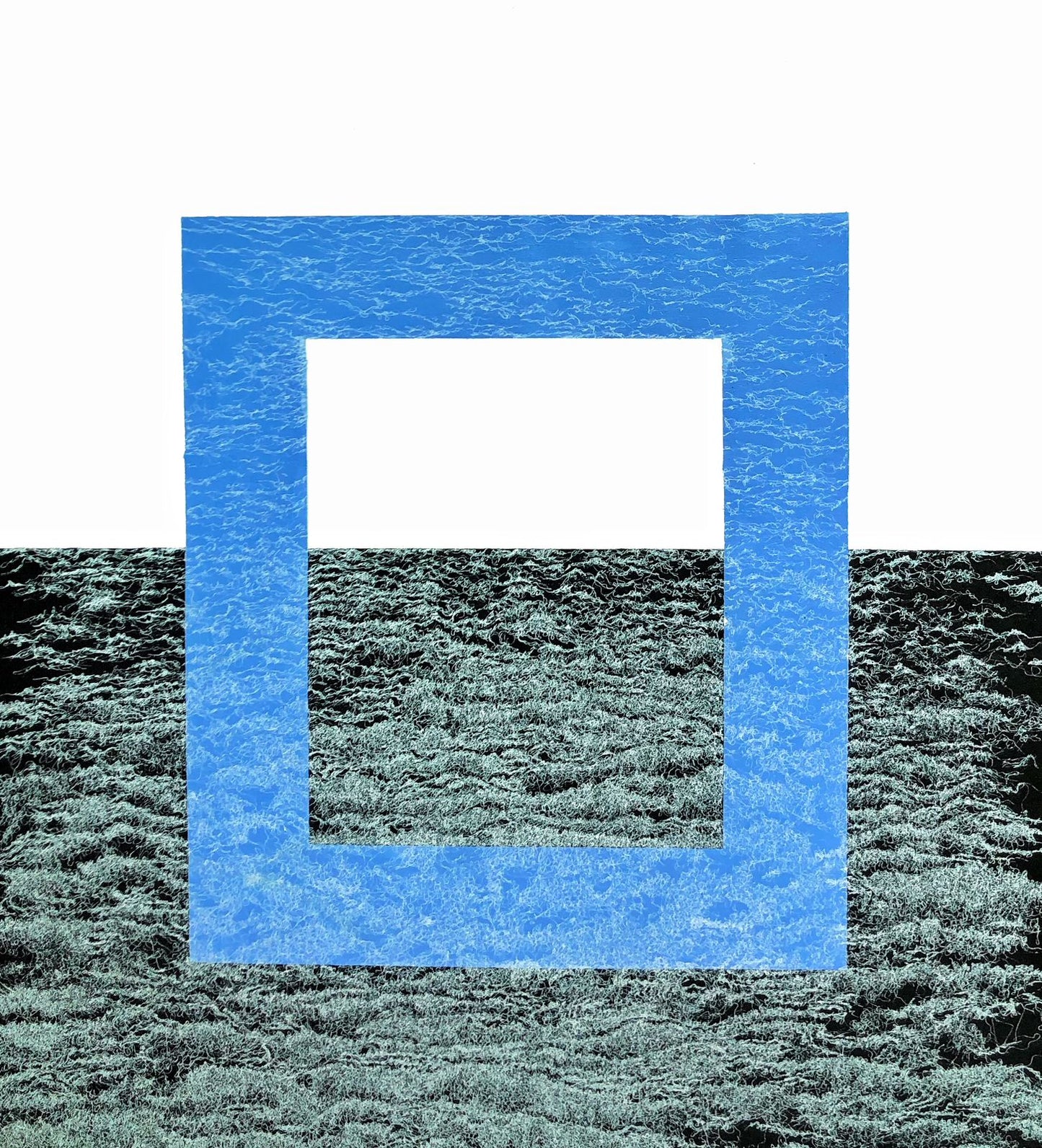 Framing The Unbound, Abstract Painting by Isra Noman, Ink on Canvas, 48 x 54 inches