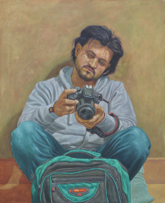 After Art Retreat, Painting by Shahzad Baloch, Oil on Canvas, 18 x 24 inches