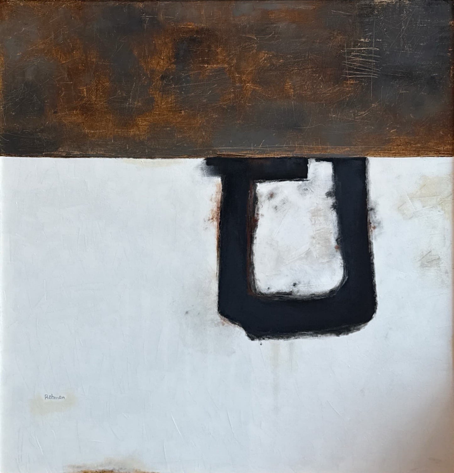 Untitled, Abstract Painting by Abdur Rehman, Oil on Canvas, 36 x 36 inches