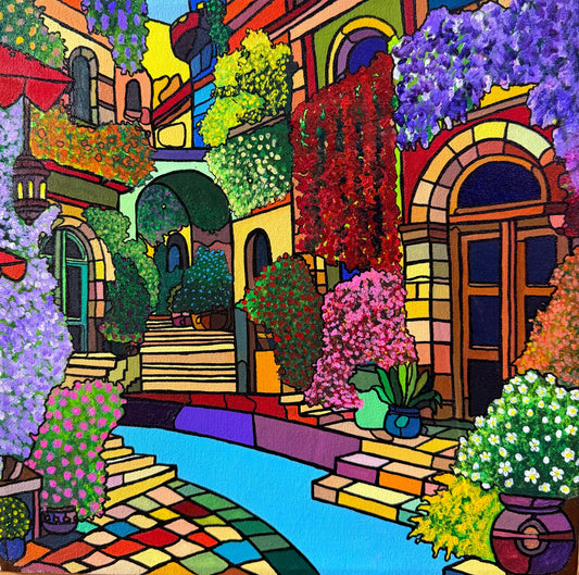 A Quite Place Inside Me, Painting by Sana Aman, Acrylic on Canvas, 12 x 12 inches