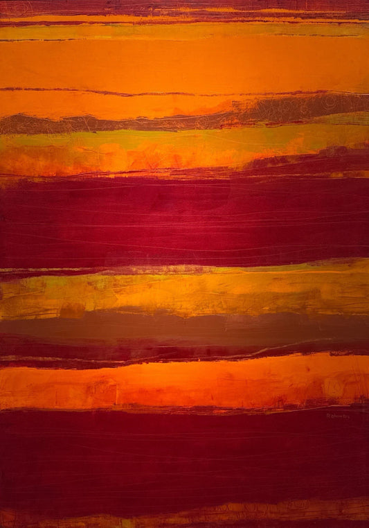 Untitled, Abstract Painting by Abdur Rahman, Oil on Canvas, 36 x 48 inches