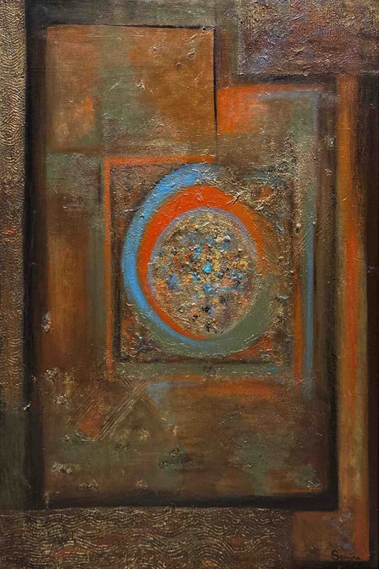 Untitled, Abstract Painting by Samina Arjumand, Oil on Canvas, 30 x 40 inches