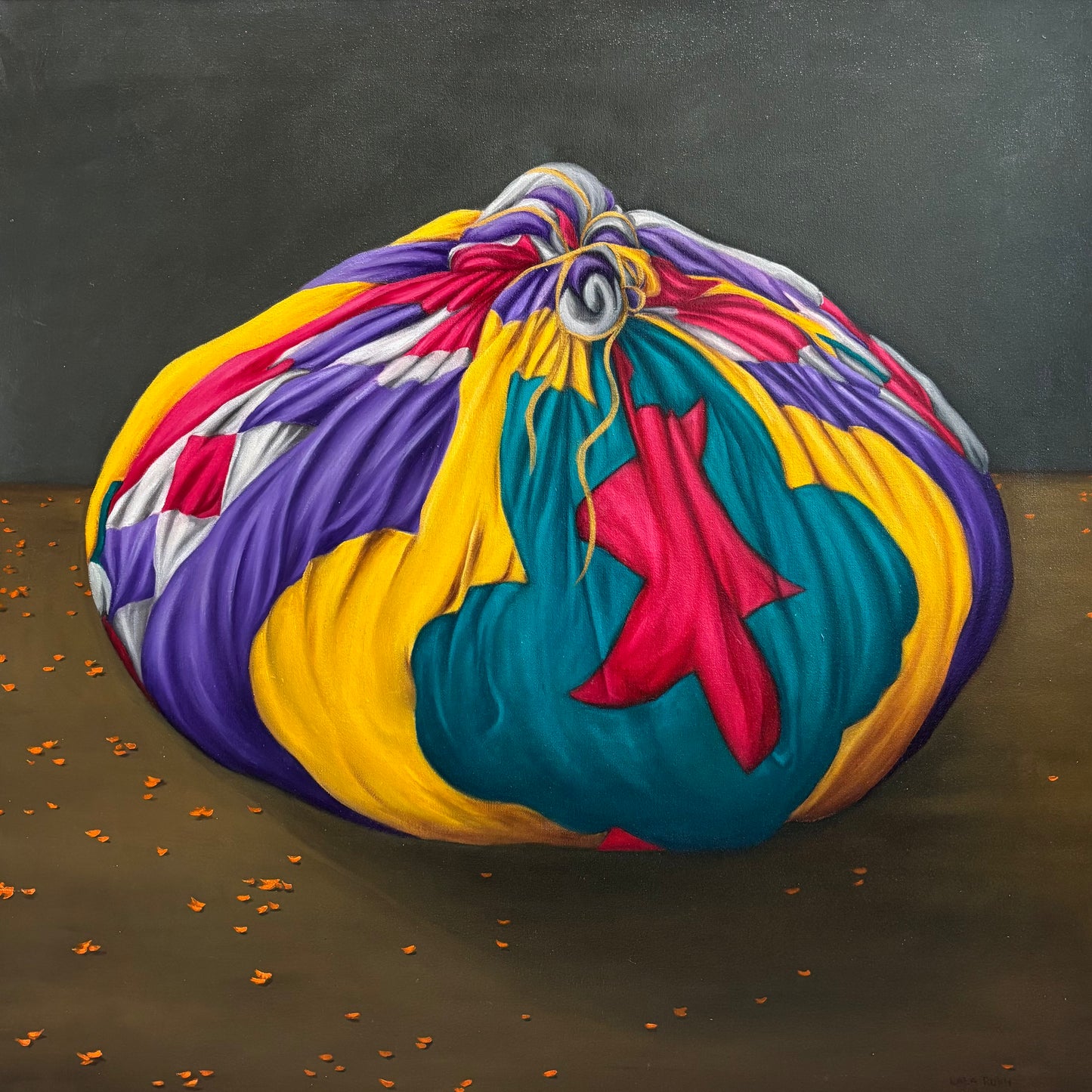 Bound Memories, Painting by Lalarukh, Oil on Canvas, 30 x 30 inches