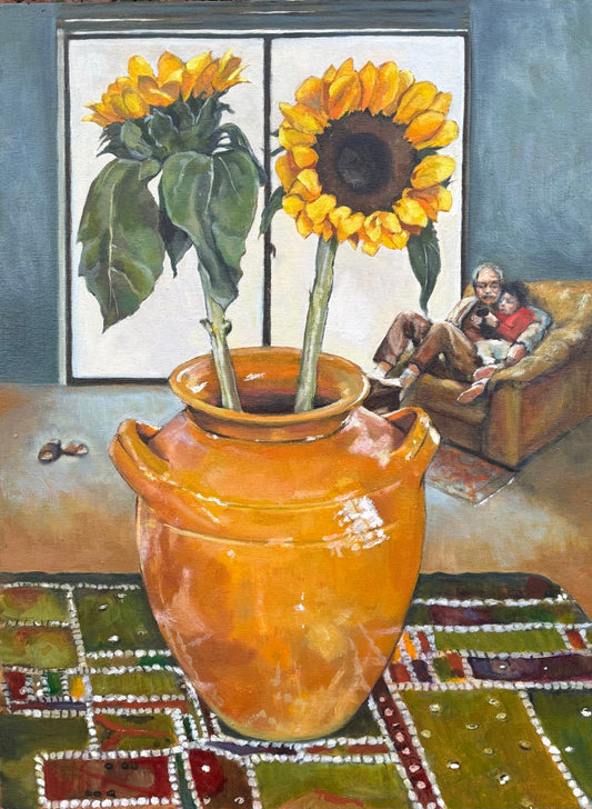 Sanctums of Comfort-I, Still Life Painting by Rahat Naveed, Oil on Canvas, 18 x 24 Inches