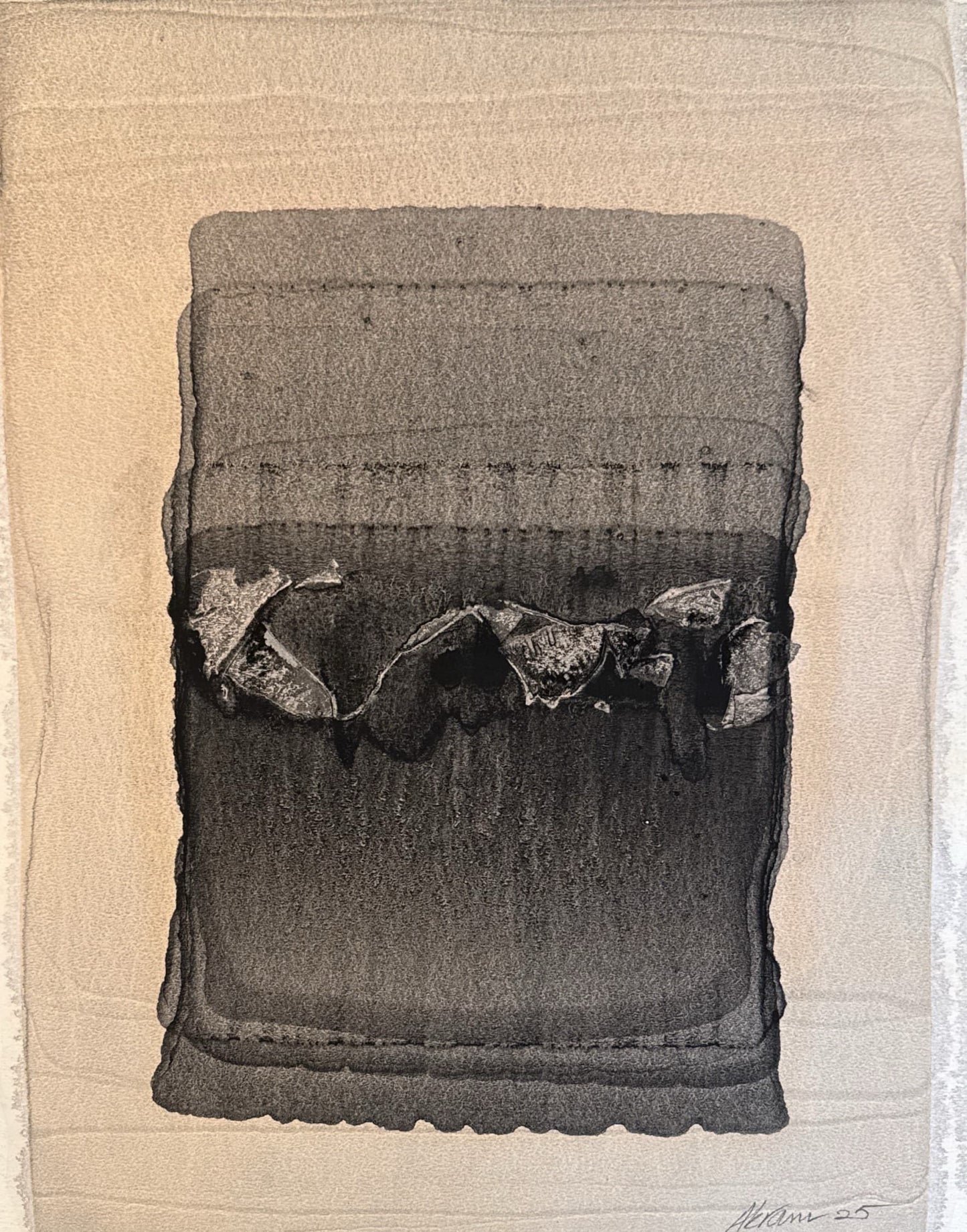 Untitled, Abstract Painting by Akram Dost, Watercolour on Paper, 18 x 22 inches