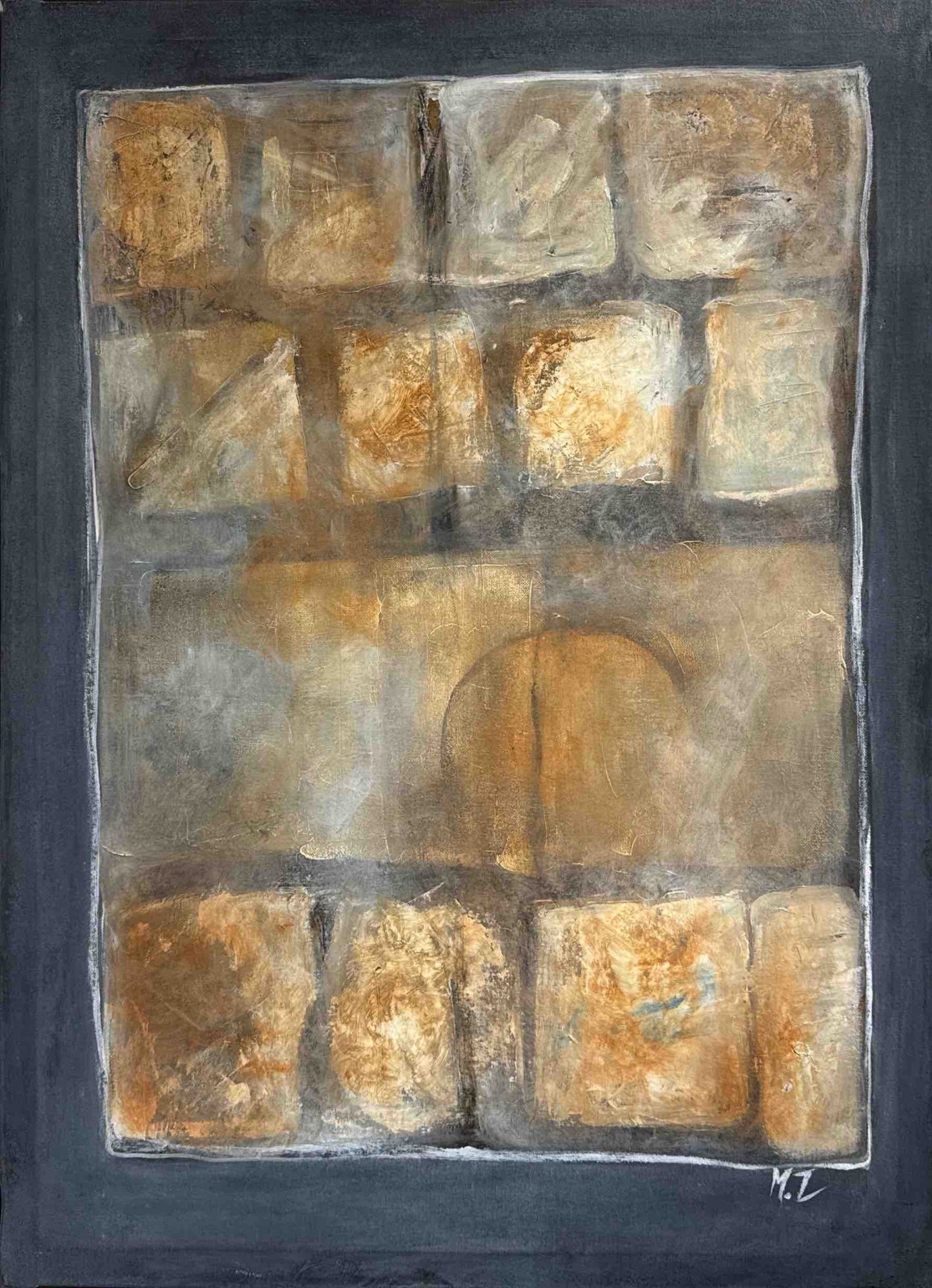 Untitled, Abstract Painting by Mobina Zuberi, Oil on Canvas, 18 x 24 inches