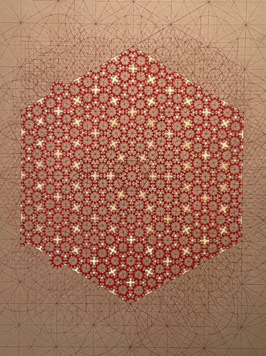 Gardish e Nuqta, Painting by Hina Muhammad, Natural Pigments on Wasli, 19.7 x 22.8 inches