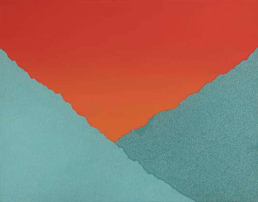 In the Same Breath, Abstract Painting by Faizan Riedinger, Ink & Acrylic on Canvas, 28 x 22 inches