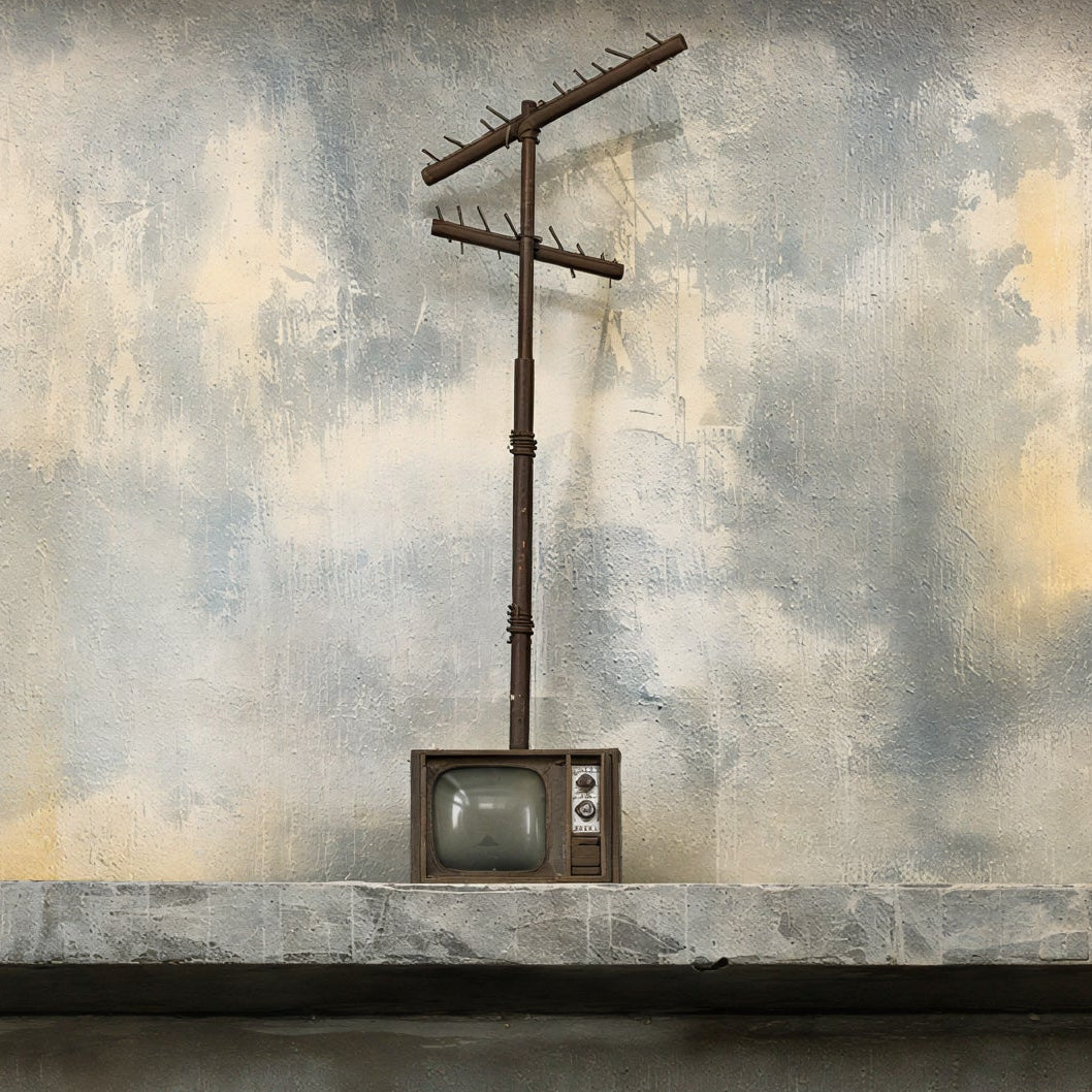 Suspended, Artwork by Hassan Rana, Mixed Media Diorama, 26 x 26 inches