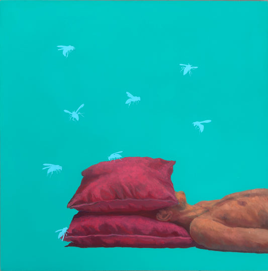 Untitled, Figurative Painting by Gul Hassan, Oil on Canvas, 24 x 24 inches