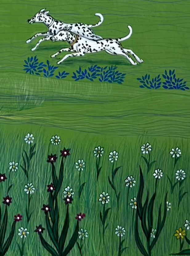 Commons, Landscape Painting by Samreen Asghar, Herbal & Opaque Watercolors on Wasli, 21 x 27 Inches