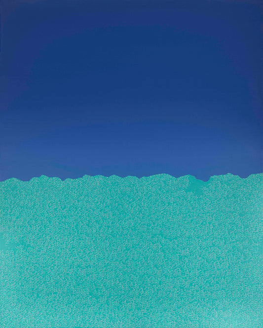 Quiet Weight, Abstract Painting by Faizan Riedinger, Ink & Acrylic on Canvas, 24 x 30 inches