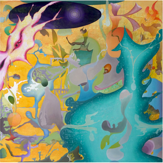 Netherrealm, Abstract Painting by Zaid Baloch, Oil on Canvas, 36 x 36 inches