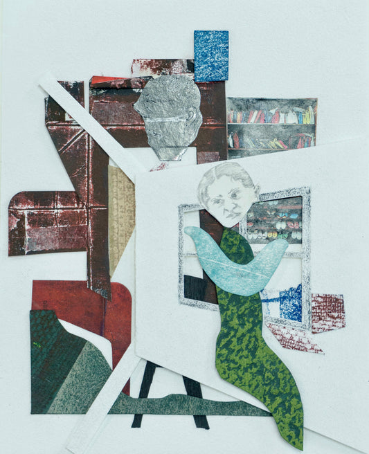 Small Beings, Figurative Painting by Mehreen Fatima, Collage on Paper, 8 x 10 inches
