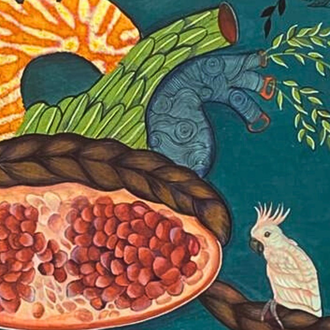 The Anatomy of Home, Painting by Hifza Khan, Gouache on Acid Free Wasli & Variegated Gold Leaf, 14 x 20 Inches