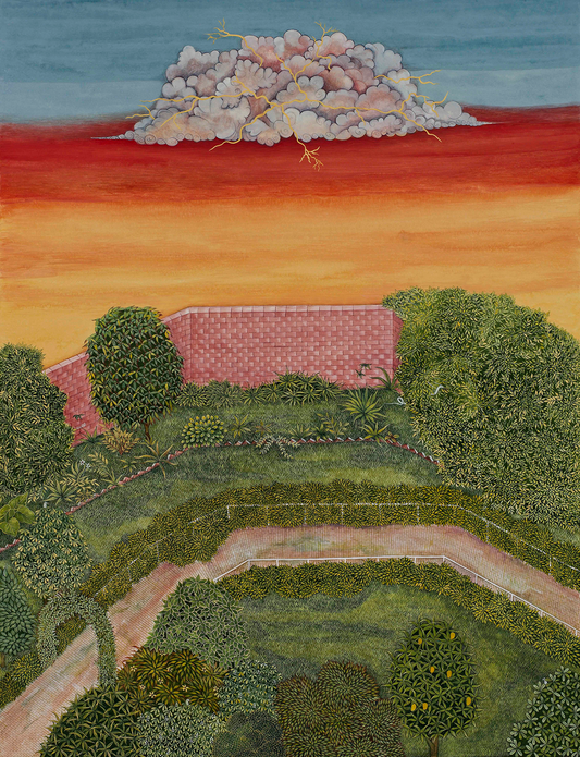 The Passage, Miniature Painting by Aaila Zahra, Gouache on Paper, 33.3 x 41.6 inches