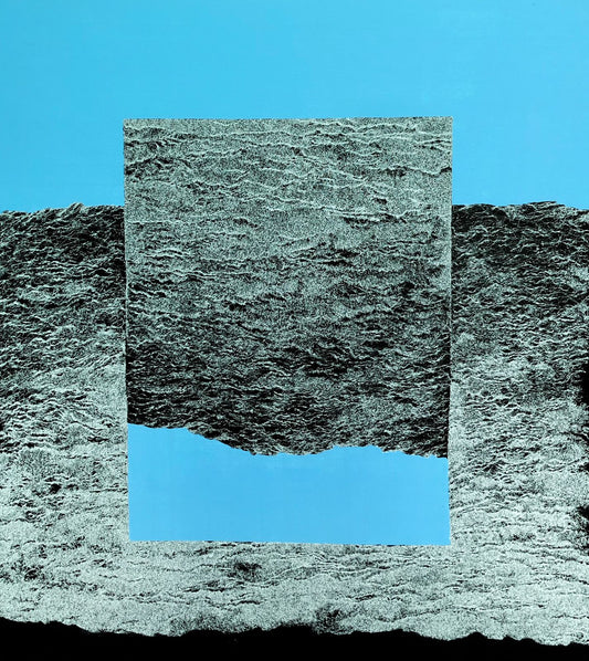 The Gap That Connects, Abstract Painting by Isra Noman, Ink on Canvas, 54 x 60 inches