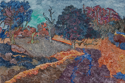 The Field, Painting by Sayed Yawar Abbas, Oil on Canvas, 36 x 24 inches